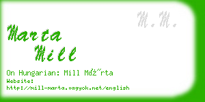 marta mill business card